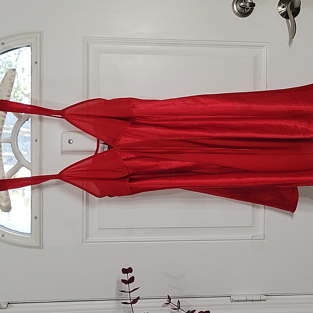 Red Satin Slip Dress - Women Intimates & Sleepwear Size M